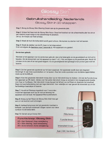 Gebruikershandleiding Glossy Skin IPL PRO