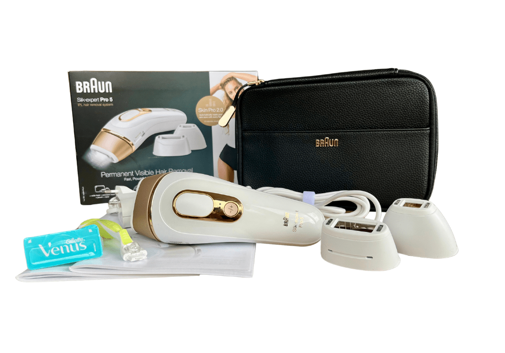 Braun Silk met accessoires