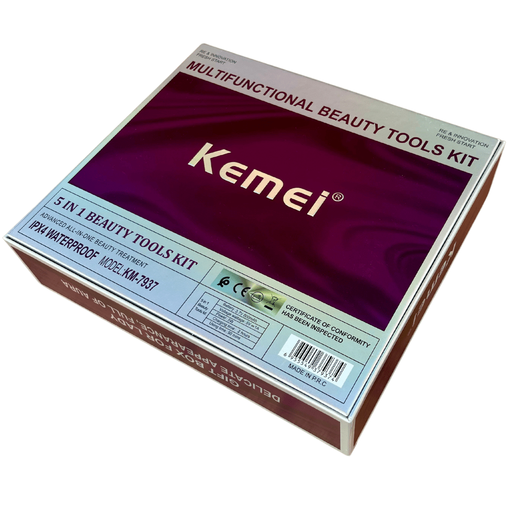 Achterkant doos Kemei epilator